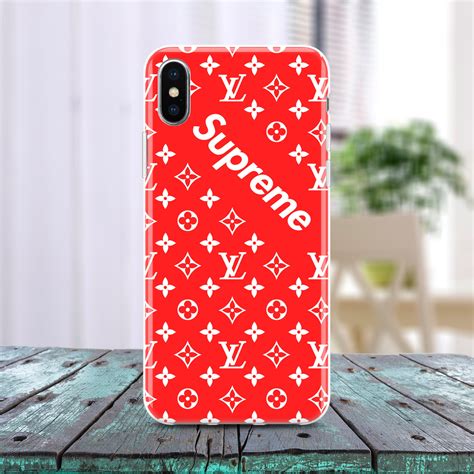 supreme iphone x case lv